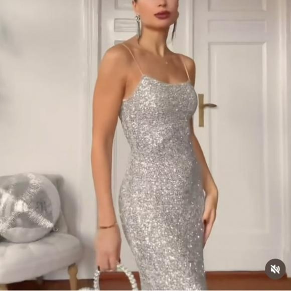 ZARA SEQUIN SLIP DRESS ZW COLLECTION - Picture 6 of 8